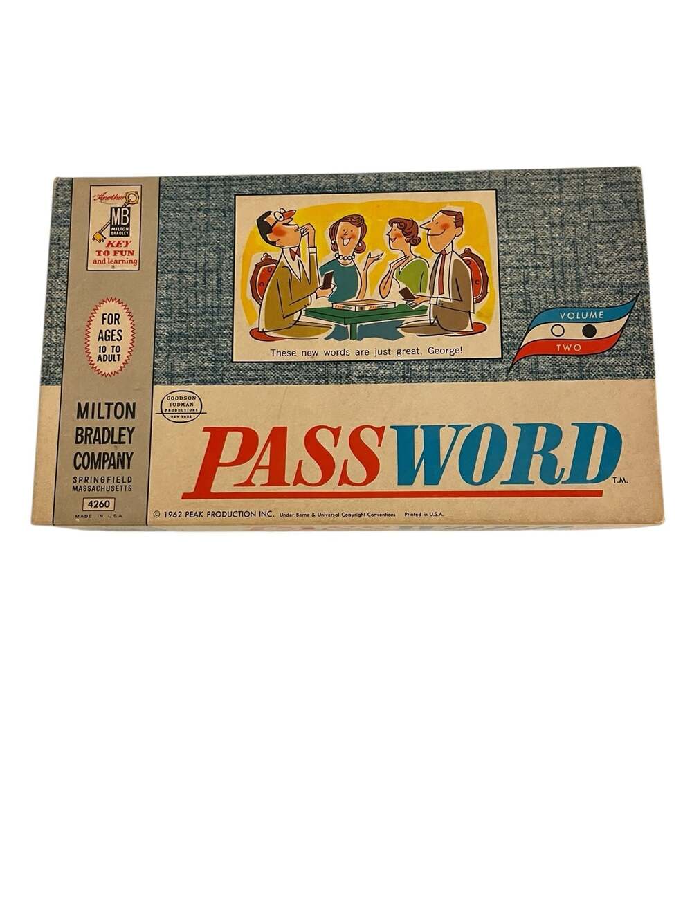 Milton Bradley Password Volume Two Board Game (1962)